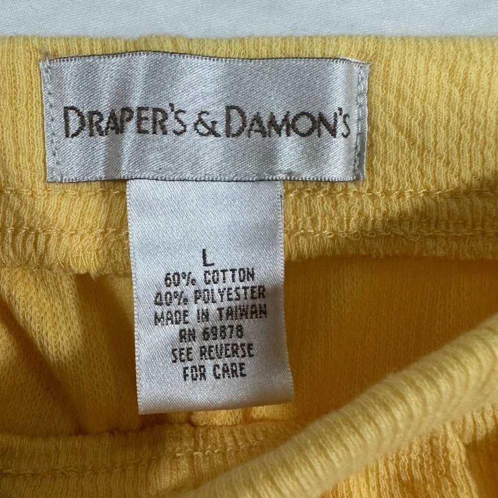 Draper's & Damon's Stretch ribbed Yellow pull on Pants side seam pockets - Picture 5 of 5